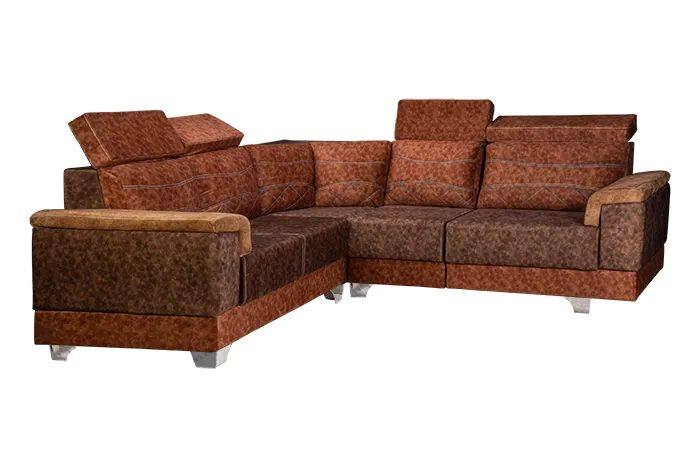 VIVDeal The Combination Brown L Corner Sofa Set